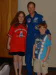 Astronaut Rick Searfoss with Willam and Samantha