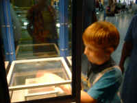 Touching a moon rock