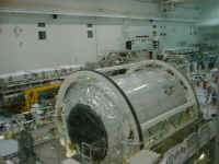 Componets of the International Space Center being assembled