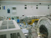 Componets of the International Space Center being assembled